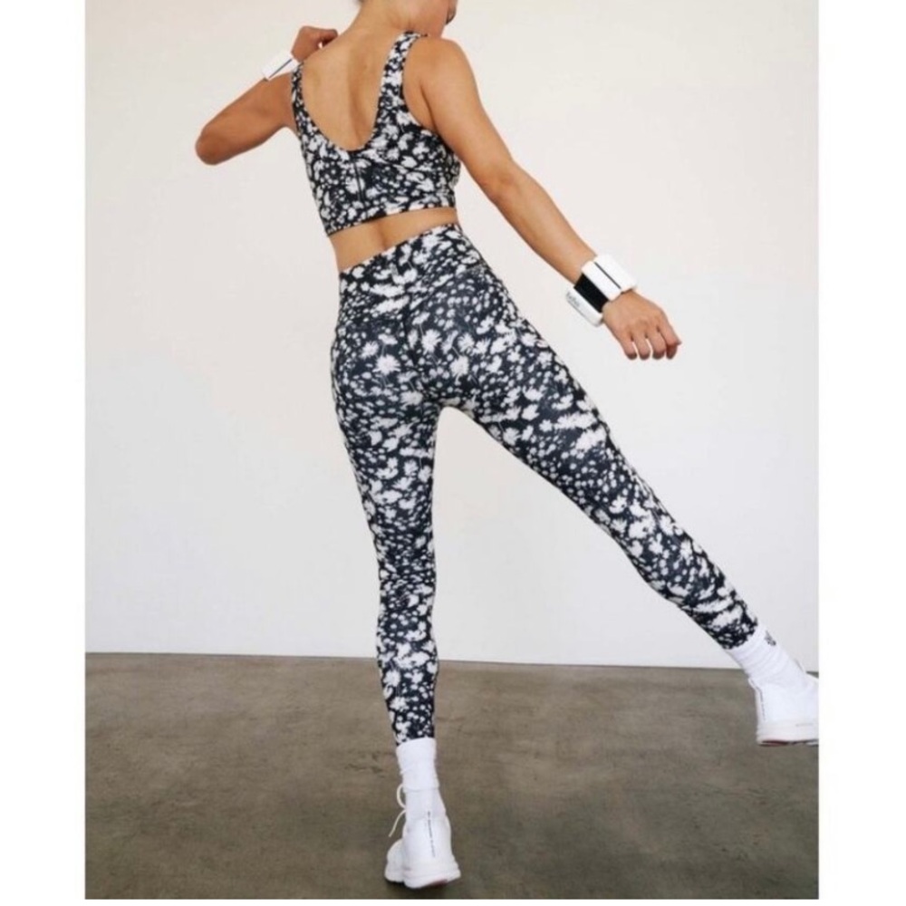 FP Movement by Free People Black and White Floral Leggings